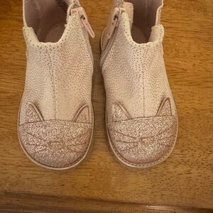 Cute Cat Face Ankle Boots for Kids
